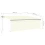 Toldo automático retráctil con persiana color crema 4x3 m