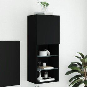 Mueble para TV con luces LED negro 40,5x30x102 cm Mueble para TV con luces LED negro 40,5x30x102 cm
