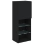 Mueble para TV con luces LED negro 40,5x30x102 cm en Muebles TV | Comprar online en Foro24