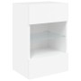 Mueble de TV de pared con luces LED blanco 40x30x60,5 cm en Muebles TV | Comprar online en Foro24
