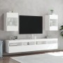 Mueble de TV de pared con luces LED blanco 40x30x60,5 cm en Muebles TV | Comprar online en Foro24