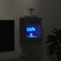 Mueble de TV de pared con luces LED negro 40x30x60,5 cm