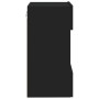 Mueble de TV de pared con luces LED negro 40x30x60,5 cm