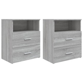 Bedside tables 2 units gray Sonoma 50x32x60 cm by vidaXL, Nightstands - Ref: Foro24-815861, Price: 108,09 €, Discount: %