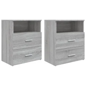 Nachttische 2 Einheiten sonoma grau 50x32x60 cm von vidaXL, Nachttische - Ref: Foro24-815861, Preis: 106,47 €, Rabatt: %