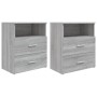 Mesitas de noche 2 unidades gris sonoma 50x32x60 cm de vidaXL, Mesitas de noche - Ref: Foro24-815861, Precio: 107,98 €, Descu...