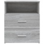 Mesitas de noche 2 unidades gris sonoma 50x32x60 cm de vidaXL, Mesitas de noche - Ref: Foro24-815861, Precio: 107,98 €, Descu...