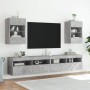 Mueble de TV de pared con luces LED gris hormigón 40x30x60,5 cm en Muebles TV | Comprar online en Foro24