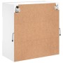 Mueble de TV de pared con luces LED blanco 58,5x30x60,5 cm