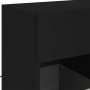 Mueble de TV de pared con luces LED negro 58,5x30x60,5 cm en Muebles TV | Comprar online en Foro24