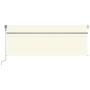 Toldo automático con persiana LED sensor de viento crema 4x3m