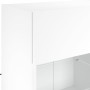 Mueble de TV de pared con luces LED blanco 78,5x30x60,5 cm