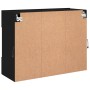 Mueble de TV de pared con luces LED negro 78,5x30x60,5 cm