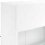 Mueble de TV de pared con luces LED blanco 98,5x30x60,5 cm