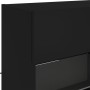 Mueble de TV de pared con luces LED negro 98,5x30x60,5 cm