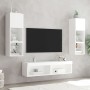 Muebles para TV con luces LED 2 uds blanco 60x30x30 cm en Muebles TV | Comprar online en Foro24