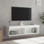 Muebles para TV con luces LED 2 uds blanco 60x30x30 cm en Muebles TV | Comprar online en Foro24