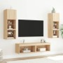 Mueble para TV con luces LED roble Sonoma 60x30x30 cm en Muebles TV | Comprar online en Foro24
