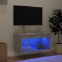 Mueble para TV con luces LED gris Sonoma 60x30x30 cm en Muebles TV | Comprar online en Foro24