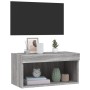 Mueble para TV con luces LED gris Sonoma 60x30x30 cm en Muebles TV | Comprar online en Foro24