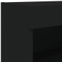 Mueble para TV con luces LED negro 80x30x30 cm
