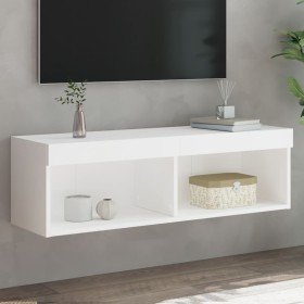Mueble para TV con luces LED blanco 100x30x30 cm Mueble para TV con luces LED blanco 100x30x30 cm