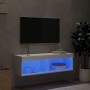Mueble para TV con luces LED blanco 100x30x30 cm en Muebles TV | Comprar online en Foro24