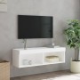 Mueble para TV con luces LED blanco 100x30x30 cm en Muebles TV | Comprar online en Foro24