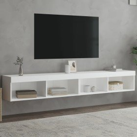 Muebles de TV con luces LED 2 uds blanco 100x30x30 cm en Muebles TV | Comprar online en Foro24