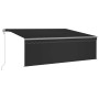 Toldo retráctil automático con persiana gris antracita 4,5x3 m
