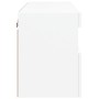 Mueble de TV de pared con luces LED blanco 60x30x40 cm
