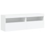 Muebles de TV de pared con luces LED 2 uds blanco 60x30x40 cm en Muebles TV | Comprar online en Foro24