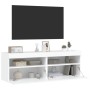 Muebles de TV de pared con luces LED 2 uds blanco 60x30x40 cm en Muebles TV | Comprar online en Foro24