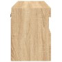 Mueble de TV de pared con luces LED roble Sonoma 60x30x40 cm