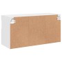 Mueble de TV de pared con luces LED blanco 80x30x40 cm