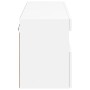 Mueble de TV de pared con luces LED blanco 100x30x40 cm en Muebles TV | Comprar online en Foro24