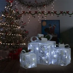 Dekorative Weihnachtsgeschenkbox, 3-teilig, weiß, für Innen- und Außenbereich. von vidaXL, Weihnachtsbeleuchtung - Ref: Foro2...