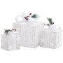 Dekorative Weihnachtsgeschenkbox, 3-teilig, weiß, für Innen- und Außenbereich. von vidaXL, Weihnachtsbeleuchtung - Ref: Foro2...
