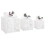 Caja regalo decorativa Navidad 3 pzas blanca exterior/interior de vidaXL, Luces de Navidad - Ref: Foro24-329766, Precio: 45,9...