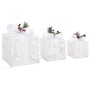Dekorative Weihnachtsgeschenkbox, 3-teilig, weiß, für Innen- und Außenbereich. von vidaXL, Weihnachtsbeleuchtung - Ref: Foro2...