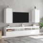 Mueble de TV de pared con luces LED blanco 30,5x35x70 cm en Muebles TV | Comprar online en Foro24