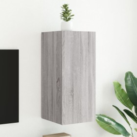 Mueble de TV de pared con luces LED gris Sonoma 30,5x35x70 cm Mueble de TV de pared con luces LED gris Sonoma 30,5x35x70 cm