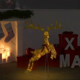 Goldenes weihnachtliches Deko-Rentier mit 120 warmweißen LEDs von vidaXL, Weihnachtsbeleuchtung - Ref: Foro24-329768, Preis: ...