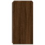 Mueble de TV de pared con luces LED roble marrón 30,5x35x70 cm