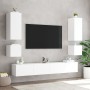Mueble de TV de pared con luces LED blanco 40,5x35x40 cm en Muebles TV | Comprar online en Foro24
