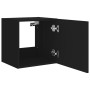 Mueble de TV de pared con luces LED negro 40,5x35x40 cm