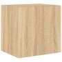 Mueble de TV de pared con luces LED roble Sonoma 40,5x35x40 cm en Muebles TV | Comprar online en Foro24