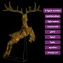 Goldenes weihnachtliches Deko-Rentier mit 120 warmweißen LEDs von vidaXL, Weihnachtsbeleuchtung - Ref: Foro24-329768, Preis: ...