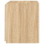 Muebles de TV pared luces LED 2 uds roble Sonoma 40,5x35x40 cm