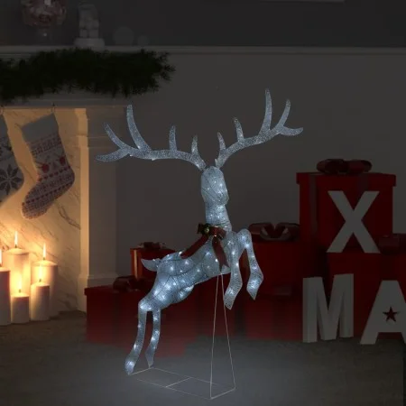 White Christmas decorative reindeer 120 cold white LEDs by vidaXL, Christmas lights - Ref: Foro24-329769, Price: 63,44 €, Dis...